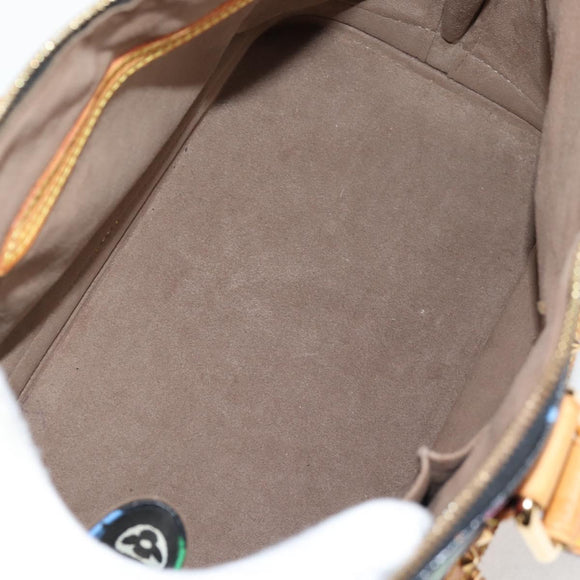 LOUIS VUITTON Monogram Multicolor Alma Hand Bag Black M92646 LV Auth 124549A