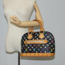 LOUIS VUITTON Monogram Multicolor Alma Hand Bag Black M92646 LV Auth 124549A-25