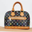 LOUIS VUITTON Monogram Multicolor Alma Hand Bag Black M92646 LV Auth 124549A-12