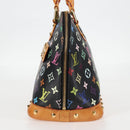 LOUIS VUITTON Monogram Multicolor Alma Hand Bag Black M92646 LV Auth 124549A-3