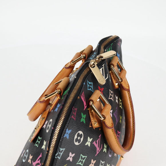 LOUIS VUITTON Monogram Multicolor Alma Hand Bag Black M92646 LV Auth 124549A