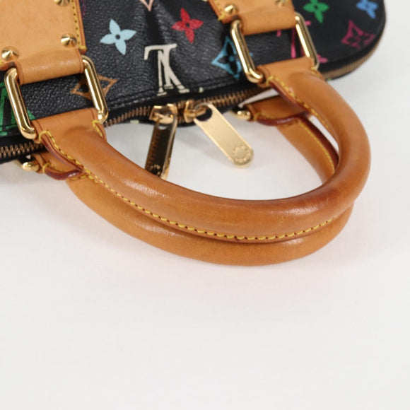 LOUIS VUITTON Monogram Multicolor Alma Hand Bag Black M92646 LV Auth 124549A