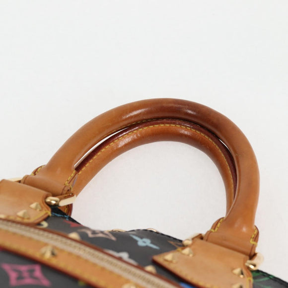 LOUIS VUITTON Monogram Multicolor Alma Hand Bag Black M92646 LV Auth 124549A