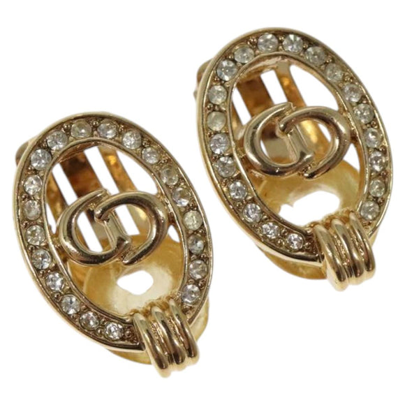 Christian Dior Earring metal Gold Auth 124559