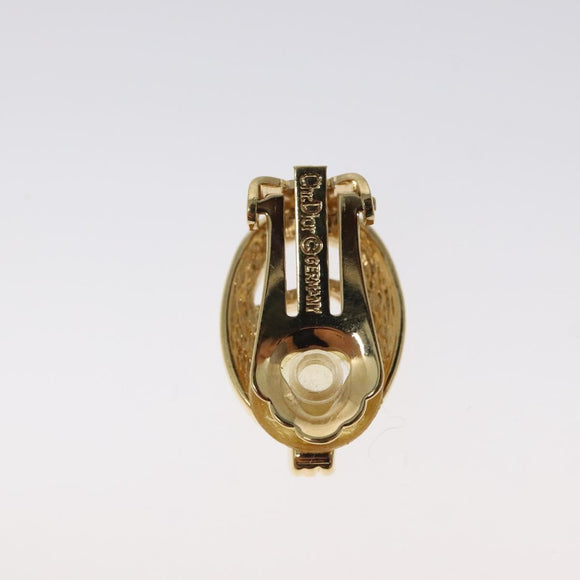 Christian Dior Earring metal Gold Auth 124559