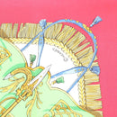 HERMES Carre 90 Scarf ""CAPARACONS DE LA FRANCE ET DE L'INDE"" Silk Auth 124561-12