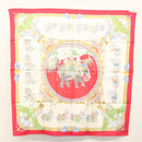 HERMES Carre 90 Scarf ""CAPARACONS DE LA FRANCE ET DE L'INDE"" Silk Auth 124561-13