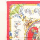 HERMES Carre 90 Scarf ""CAPARACONS DE LA FRANCE ET DE L'INDE"" Silk Auth 124561-2