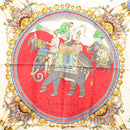 HERMES Carre 90 Scarf ""CAPARACONS DE LA FRANCE ET DE L'INDE"" Silk Auth 124561-6
