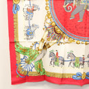 HERMES Carre 90 Scarf ""CAPARACONS DE LA FRANCE ET DE L'INDE"" Silk Auth 124561-8