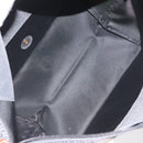 LONGCHAMP Hand Bag Nylon Leather Gray Gold Auth 124565-12