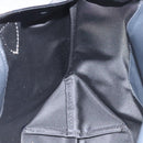 LONGCHAMP Hand Bag Nylon Leather Gray Gold Auth 124565-19