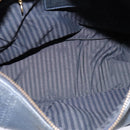 Coach Shoulder Bag Leather Navy Gold Auth 124594-10