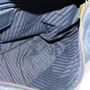 Coach Shoulder Bag Leather Navy Gold Auth 124594-18