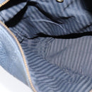 Coach Shoulder Bag Leather Navy Gold Auth 124594-19