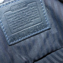 Coach Shoulder Bag Leather Navy Gold Auth 124594-12