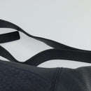 Coach Shoulder Bag Leather Navy Gold Auth 124594-8