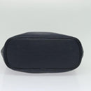 Coach Shoulder Bag Leather Navy Gold Auth 124594-5