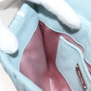 Miu Miu Matelasse Chain Shoulder Bag Leather Light Blue Silver Auth 124604-22