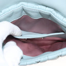 Miu Miu Matelasse Chain Shoulder Bag Leather Light Blue Silver Auth 124604-23