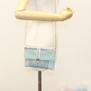 Miu Miu Matelasse Chain Shoulder Bag Leather Light Blue Silver Auth 124604-24