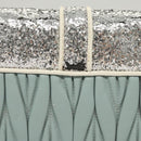 Miu Miu Matelasse Chain Shoulder Bag Leather Light Blue Silver Auth 124604-3