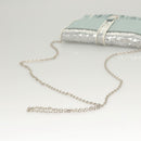 Miu Miu Matelasse Chain Shoulder Bag Leather Light Blue Silver Auth 124604-8