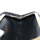 CHANEL Clutch Bag Tweed Black Gold CC Auth 124606AV-22