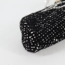 CHANEL Clutch Bag Tweed Black Gold CC Auth 124606AV-7