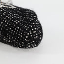 CHANEL Clutch Bag Tweed Black Gold CC Auth 124606AV-14