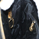 Salvatore Ferragamo Gancini Shoulder Bag Leather Black Gold Auth 124607-19