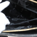 Salvatore Ferragamo Gancini Shoulder Bag Leather Black Gold Auth 124607-22