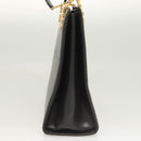 Salvatore Ferragamo Gancini Shoulder Bag Leather Black Gold Auth 124607-3