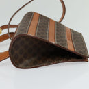 CELINE Macadam Canvas Backpack PVC Leather Brown Gold Auth 124609-4