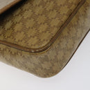 CELINE Macadam Canvas Shoulder Bag PVC Beige Gold Auth 124630-14