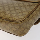 CELINE Macadam Canvas Shoulder Bag PVC Beige Gold Auth 124630-15