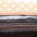 CELINE Macadam Canvas Shoulder Bag PVC Beige Gold Auth 124630-18