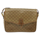 CELINE Macadam Canvas Shoulder Bag PVC Beige Gold Auth 124630-13