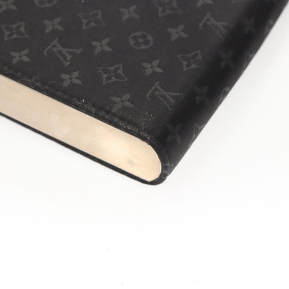 LOUIS VUITTON Monogram Satin Ange GM Hand Bag Black M92100 LV Auth 124640