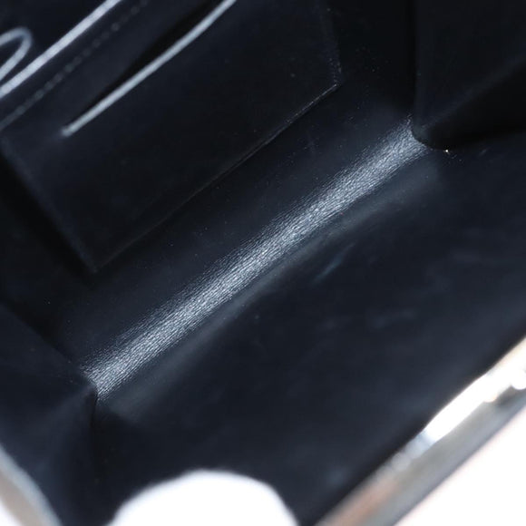 LOUIS VUITTON Monogram Satin Ange GM Hand Bag Black M92100 LV Auth 124640