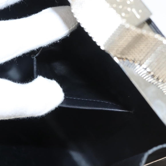 LOUIS VUITTON Monogram Satin Ange GM Hand Bag Black M92100 LV Auth 124640