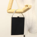 LOUIS VUITTON Monogram Satin Ange GM Hand Bag Black M92100 LV Auth 124640-23