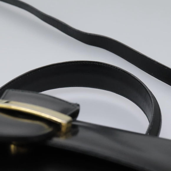 Salvatore Ferragamo Hand Bag Leather 2way Black Gold Auth 124649