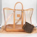 LOUIS VUITTON Isaac Mizrahi Tote Bag Vinyl Leather Clear M99027 Auth 124651SAV-12