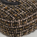 CHANEL Chain Shoulder Bag Tweed Black CC Auth 124656AM-16