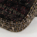 CHANEL Chain Shoulder Bag Tweed Black CC Auth 124656AM-18