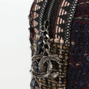 CHANEL Chain Shoulder Bag Tweed Black CC Auth 124656AM-8