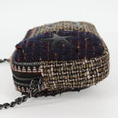 CHANEL Chain Shoulder Bag Tweed Black CC Auth 124656AM-3