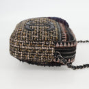 CHANEL Chain Shoulder Bag Tweed Black CC Auth 124656AM-4