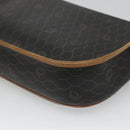 Christian Dior Honeycomb Canvas Shoulder Bag PVC Black Gold Auth 124678-12
